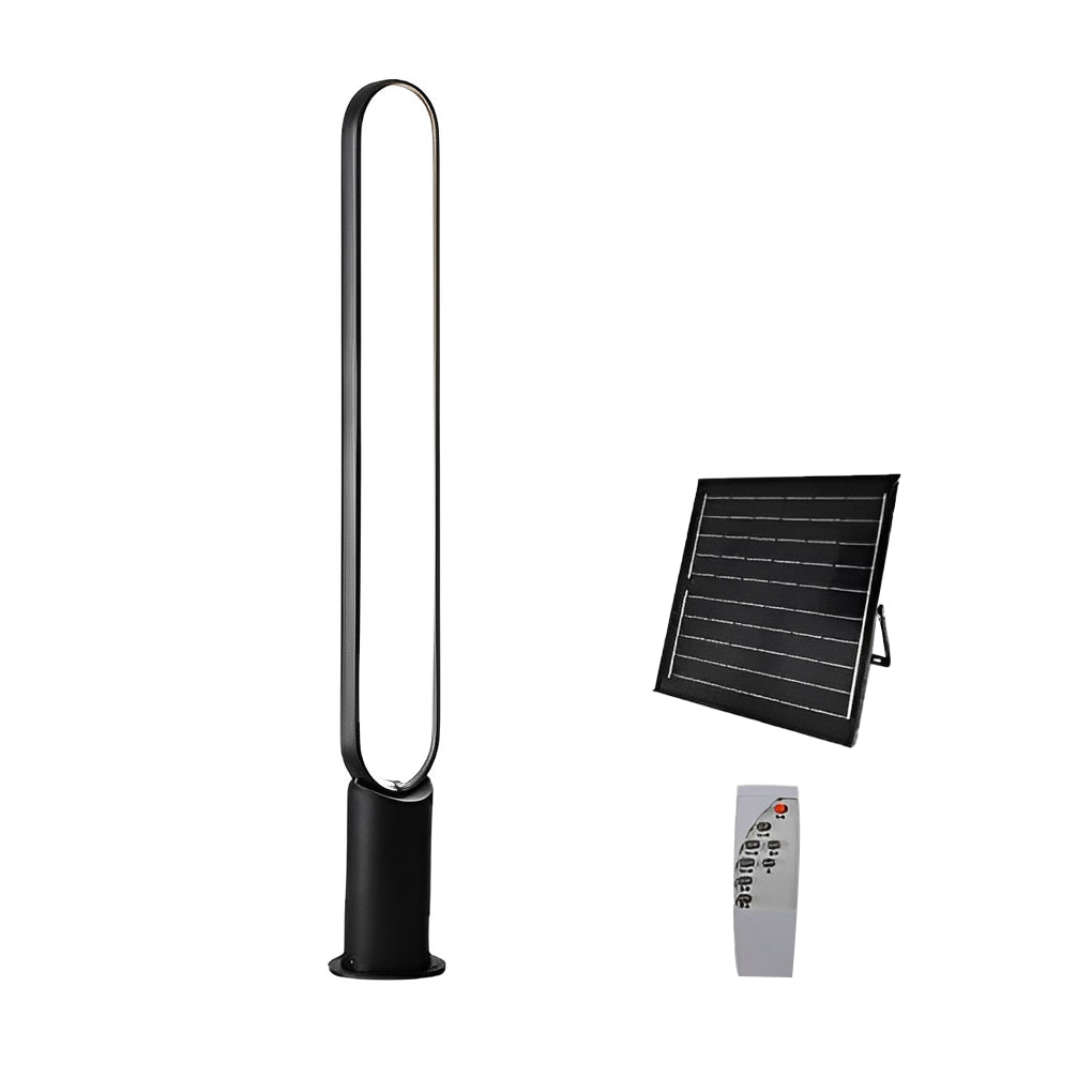 Waterproof Long Strip Aluminum LED Black Contemporary Solar Pathway Lights, Outdoor Wall Light, detail 8