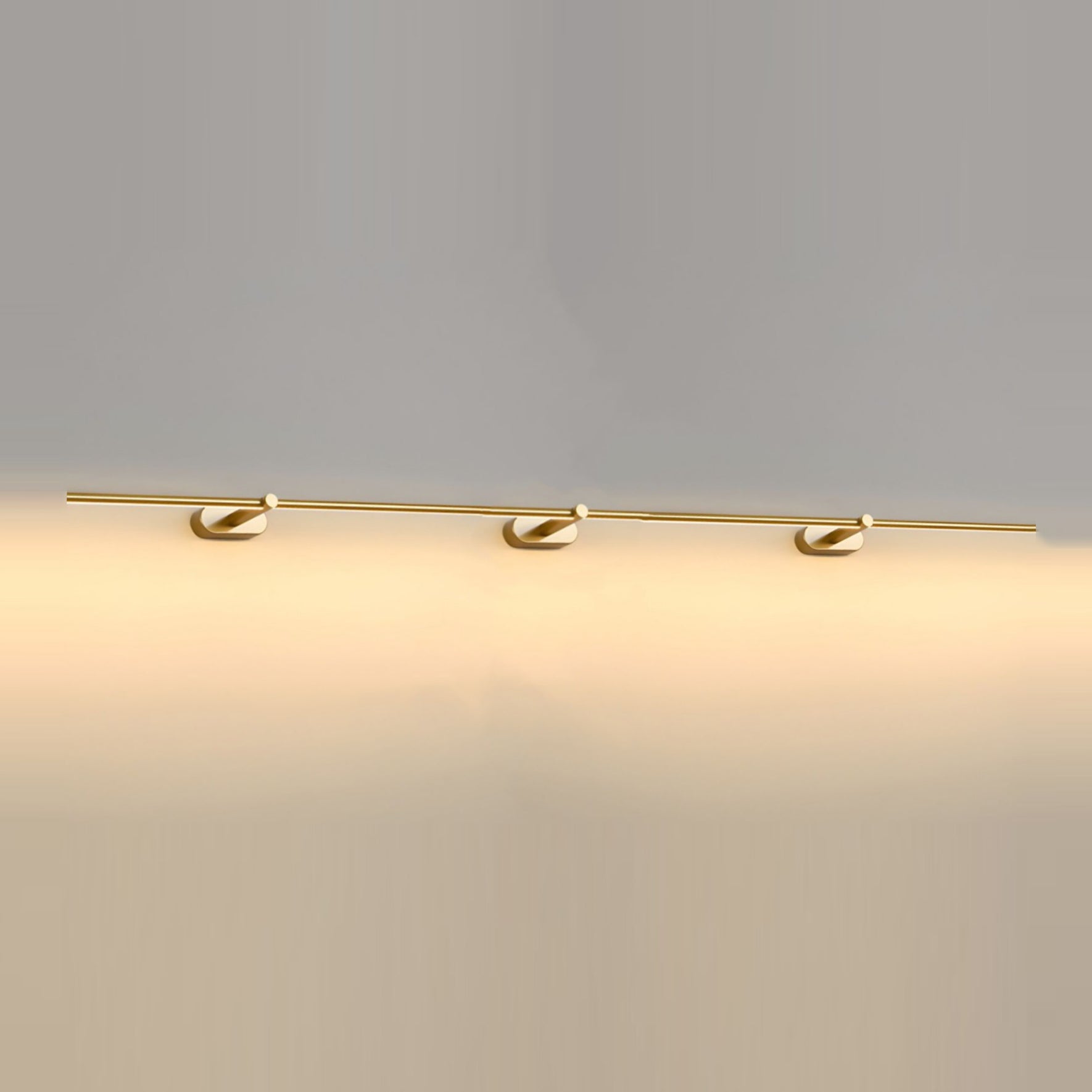 Clean-Lined Linear Wall Light Long, Hardwired Wall Sconce, Metal, Dia 230cm x H 5cm