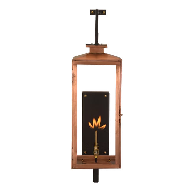 Black Exterior Lantern Lamp, Outdoor Wall Light, Metal, W 17 x D 29 x H 67 cm