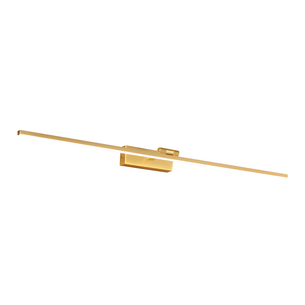 Contemporary Copper Adjustable LED Bathroom Vanity Fixture with Rotatable Rod and Linear Acrylic Shade, Bathroom Vanity Light, detail 7