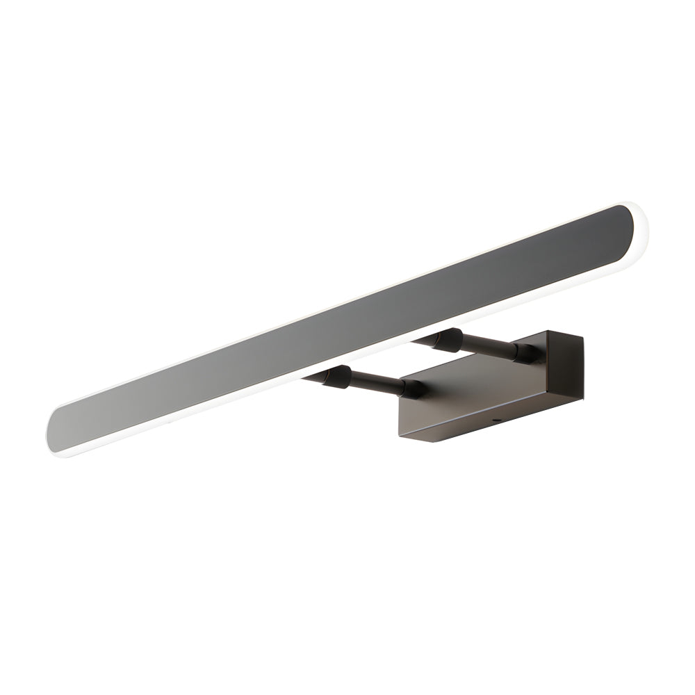 Clean-Lined Matte Black LED Bathrooms Vanity Fixture Bar with Acrylic Surround Lighting, Bathroom Vanity Light, detail 7