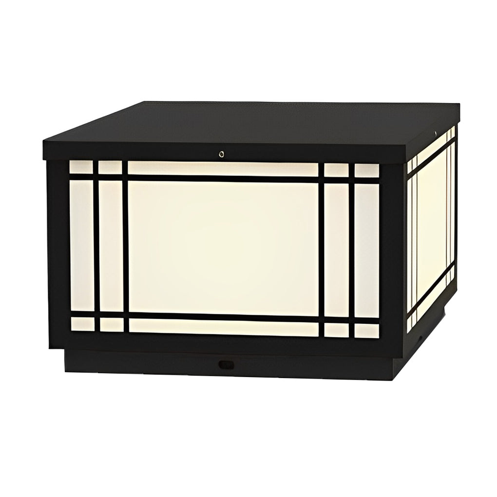 Stainless Steel Retro Grilles Waterproof LED 3 Step Dimming Solar Fence Post Lights with Remote, Outdoor Wall Light, detail 11
