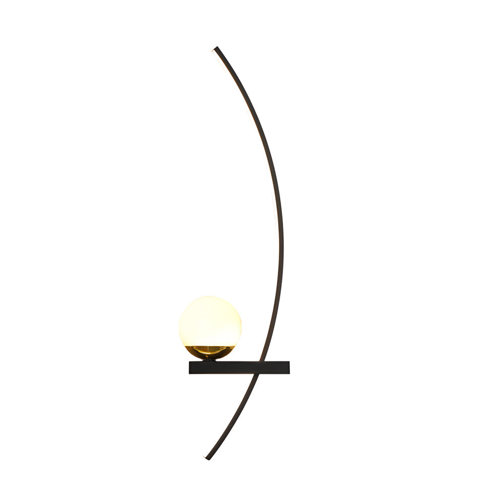21'' Curved Strip 3 Step Dimming LED Wall Light, Hardwired Wall Sconce, detail 10
