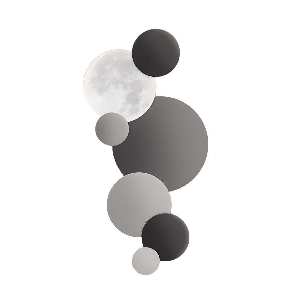 Lunar Glow Circular LED Wall Light, Bedroom Wall Sconce, detail 11