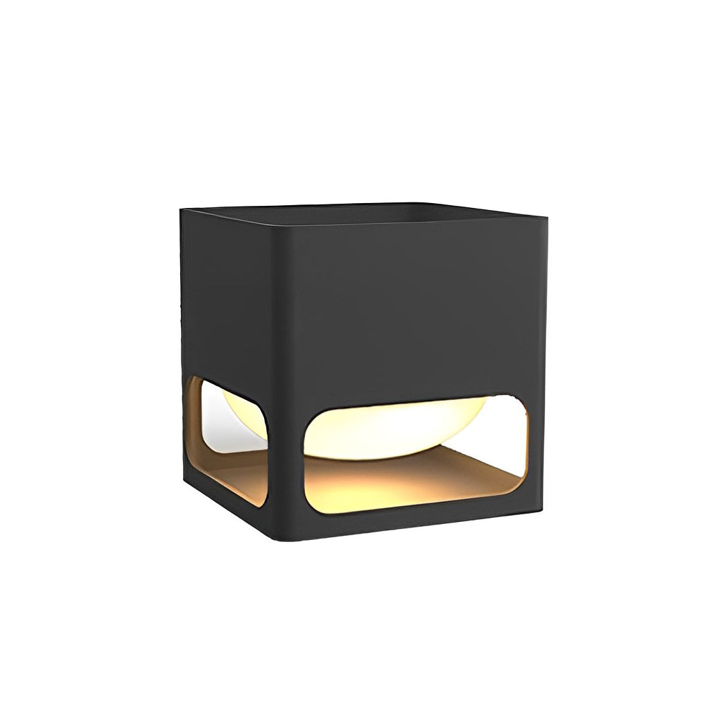 Square Waterproof Flowerpot LED Black Contemporary Exterior Fence Post Lights, Outdoor Wall Light, detail 5