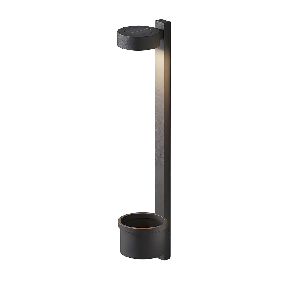 1-Light Solar Wall Mounted Plant Stand Exterior Wall Light with Planter, Outdoor Wall Light, detail 9
