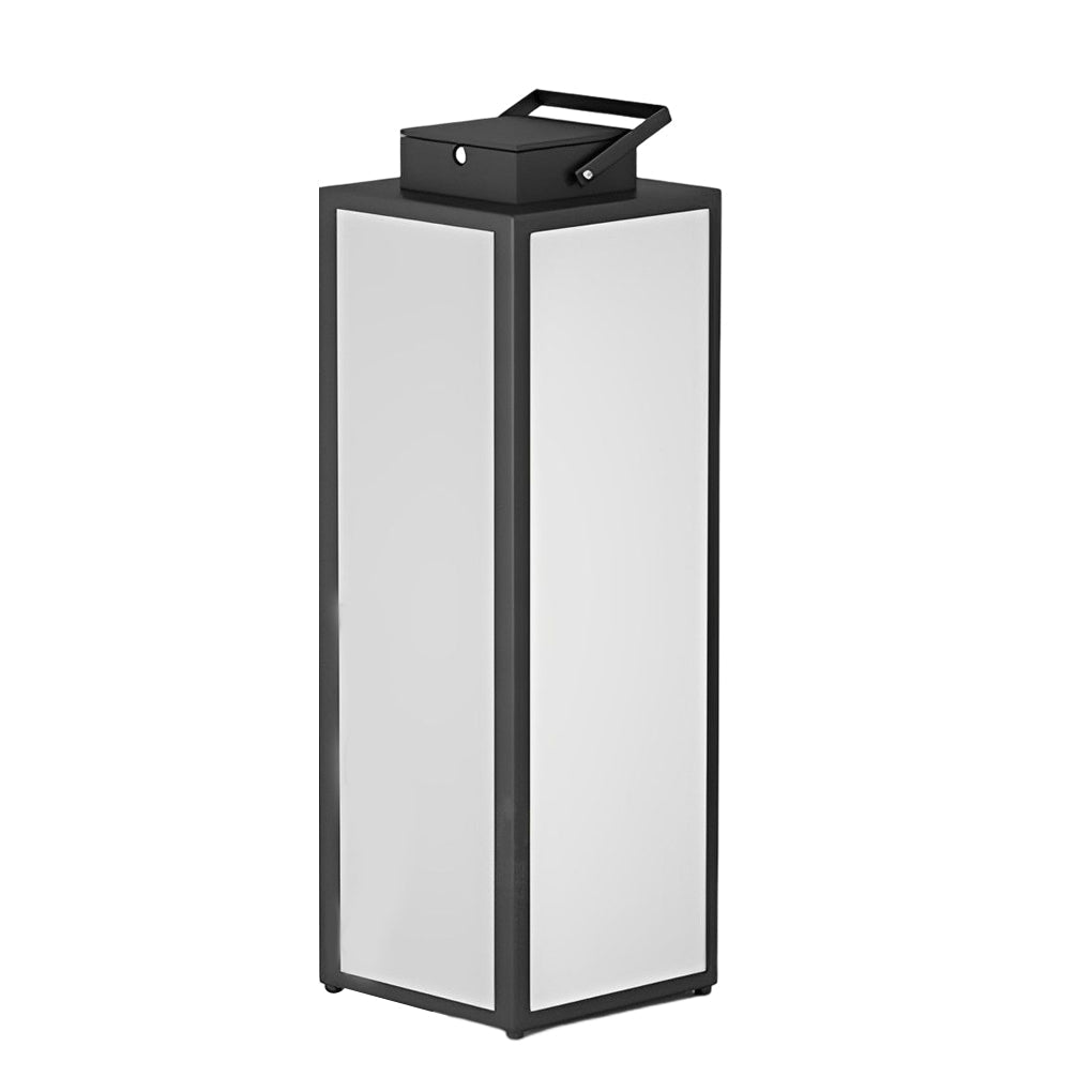 Stainless Steel Square Lantern Portable Rechargeable LED Waterproof Solar Lawn Lights, Outdoor Wall Light, detail 8