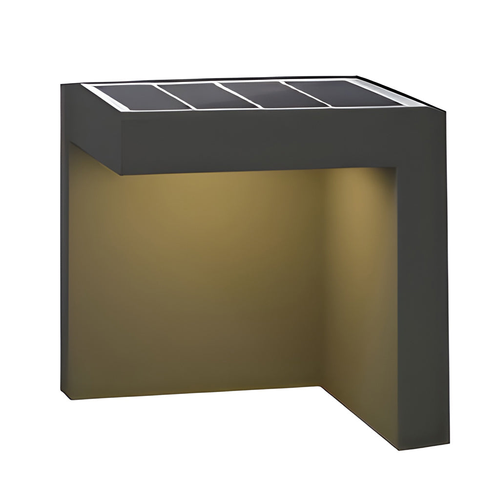 Waterproof LED Gray Contemporary Exterior Path Lights Solar Fence Post Lights, Outdoor Wall Light, detail 10