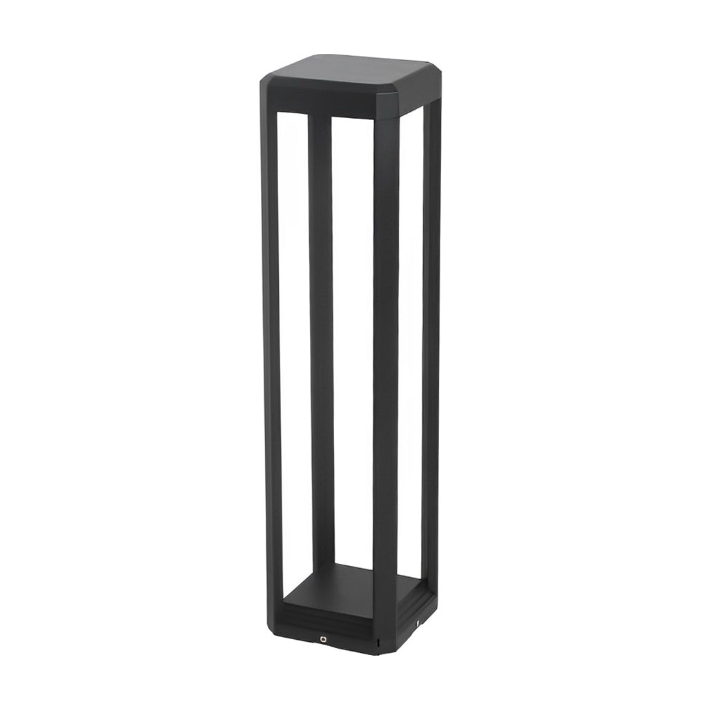 Square Clean-Lined Waterproof Stainless Steel Black Solar Pathway Lights, Outdoor Wall Light, detail 6