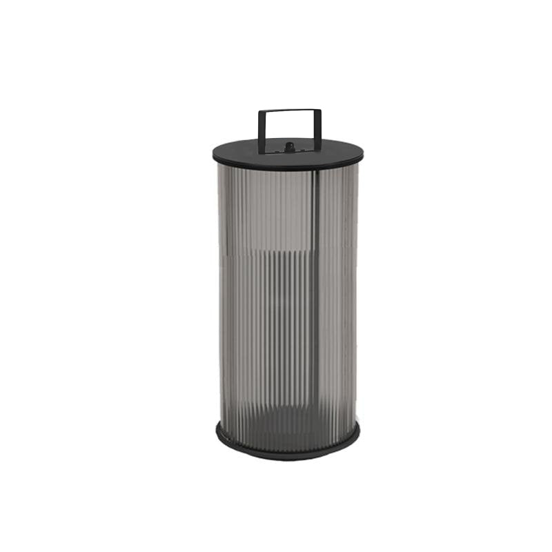 Striped Glass Cylindrical Waterproof Portable Solar Exterior Lanterns, Outdoor Wall Light, detail 7