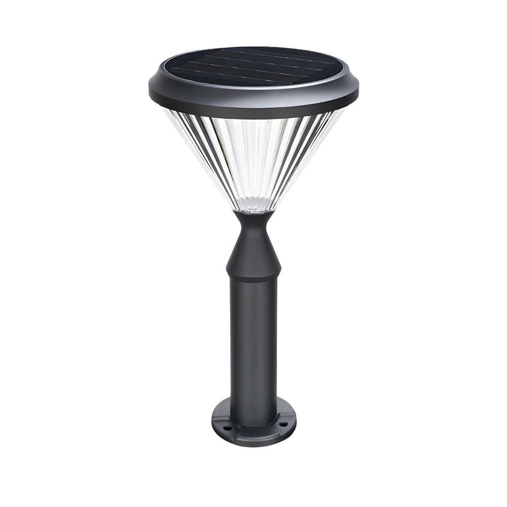Modern Black Solar LED Bollard Path Light for Garden, Outdoor Wall Light, detail 8