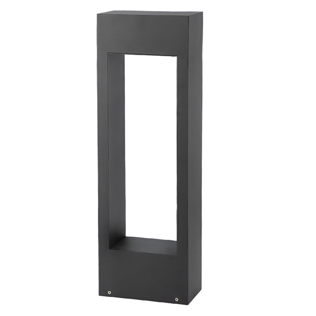 Hollow Square Waterproof LED Black Contemporary Exterior Lawn Light Post Lights, Outdoor Wall Light, detail 7