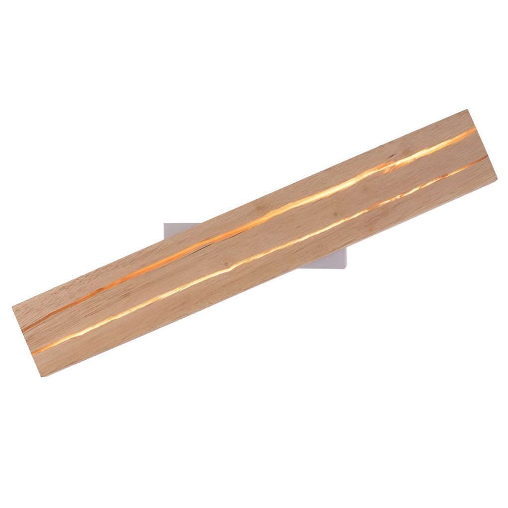 Adjustable Box Wood Three Step Dimming LED Contemporary Wall Light, Bedroom Wall Sconce, detail 6
