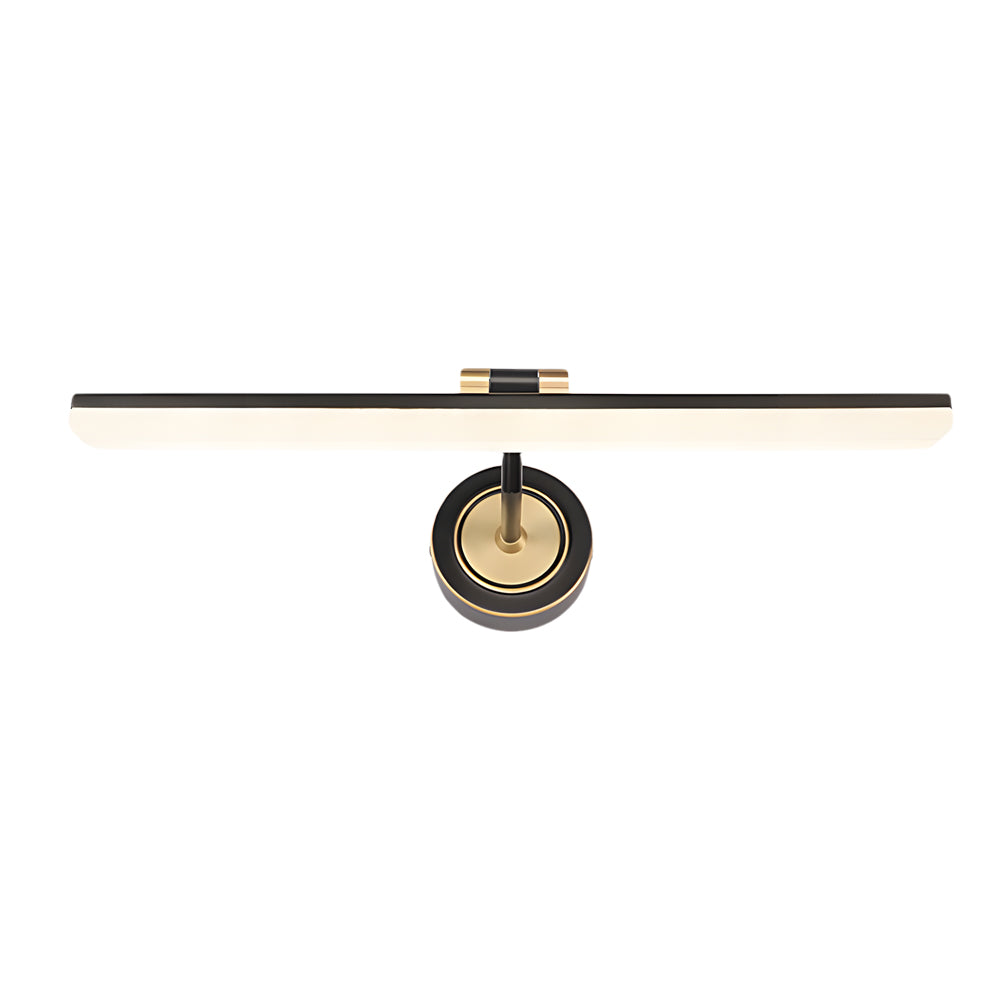 Modern Adjustable LED Bathroom Vanity Mirror Light with Rotatable Flat Bar in Gold/Black Finish, Bathroom Vanity Light, detail 10