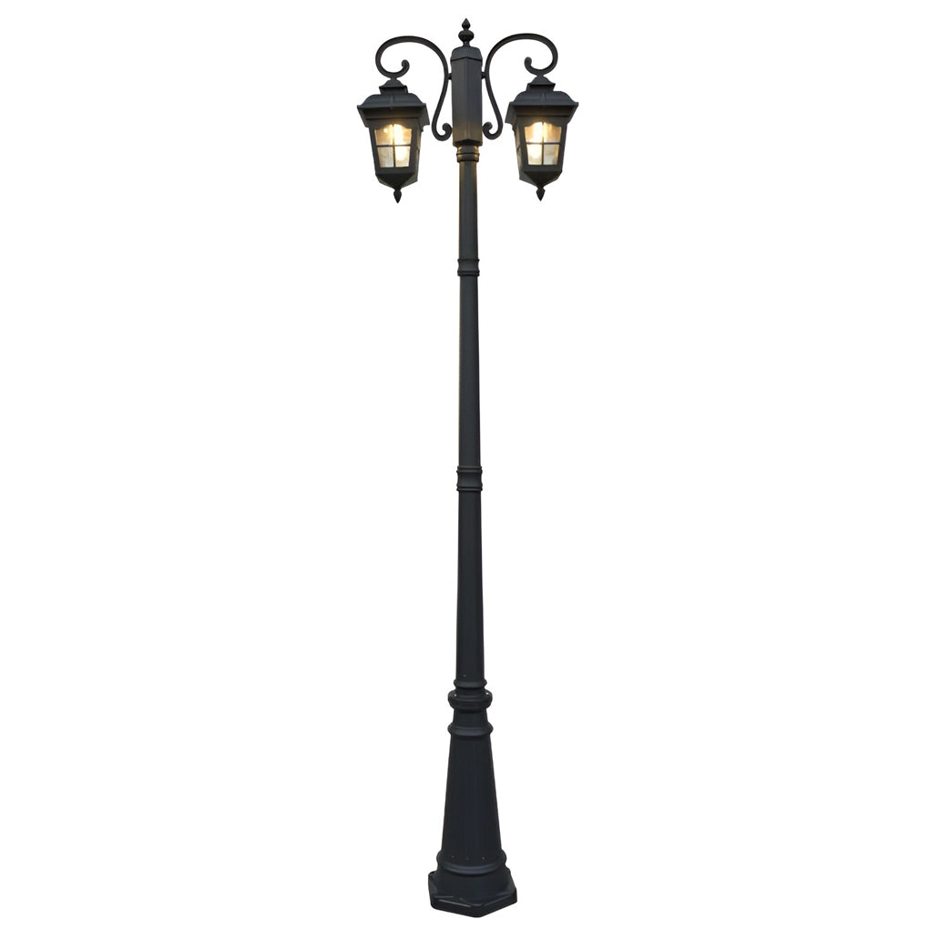 2 Lights Waterproof Black European Style Exterior Pole Lights Public Lighting, Outdoor Wall Light, detail 8