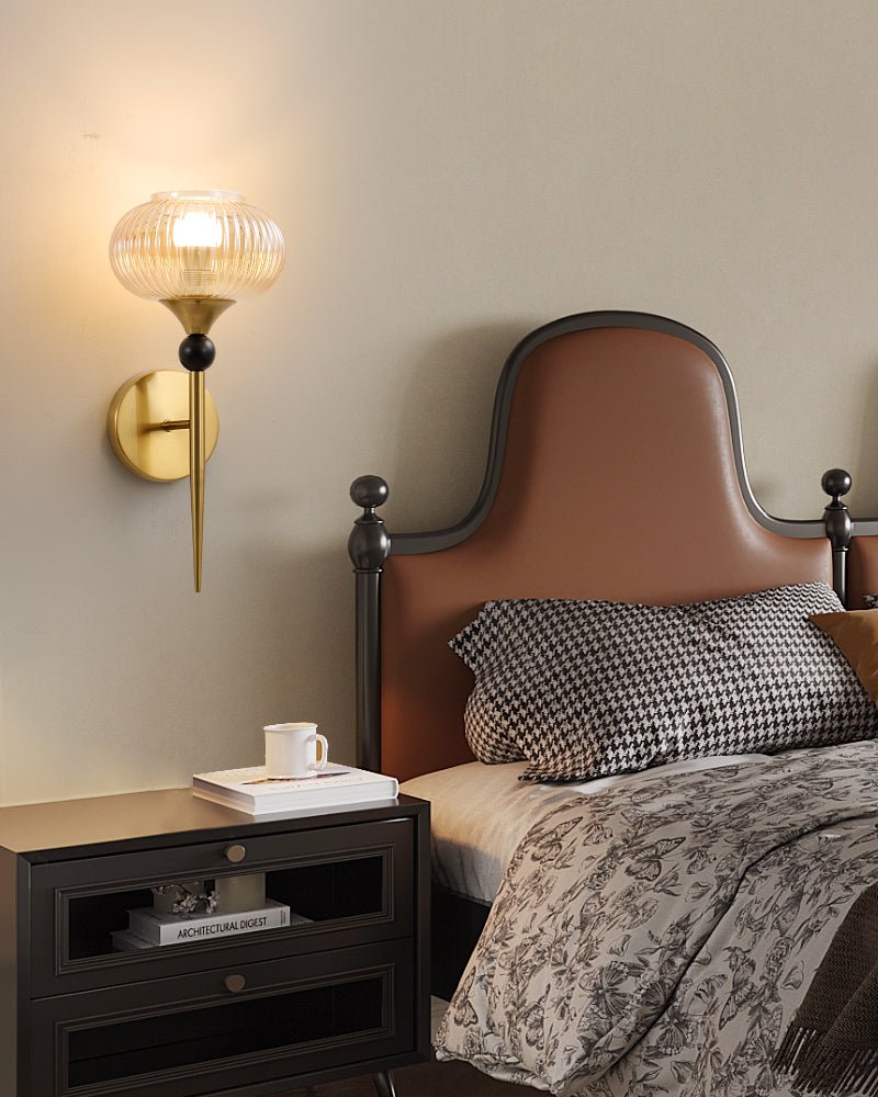 Isabelle Ribbed Wall Light, Hardwired Wall Sconce, detail 10