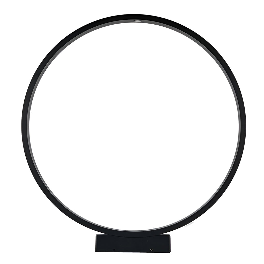 Clean-Lined Circle Design Waterproof LED Black Contemporary Pathway Lights, Outdoor Wall Light, detail 6