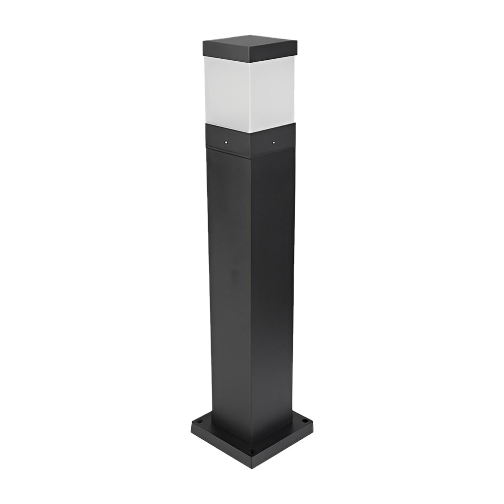 Square Waterproof LED Black Clean-Lined Contemporary Exterior Light Lawn Lamp, Outdoor Wall Light, detail 9
