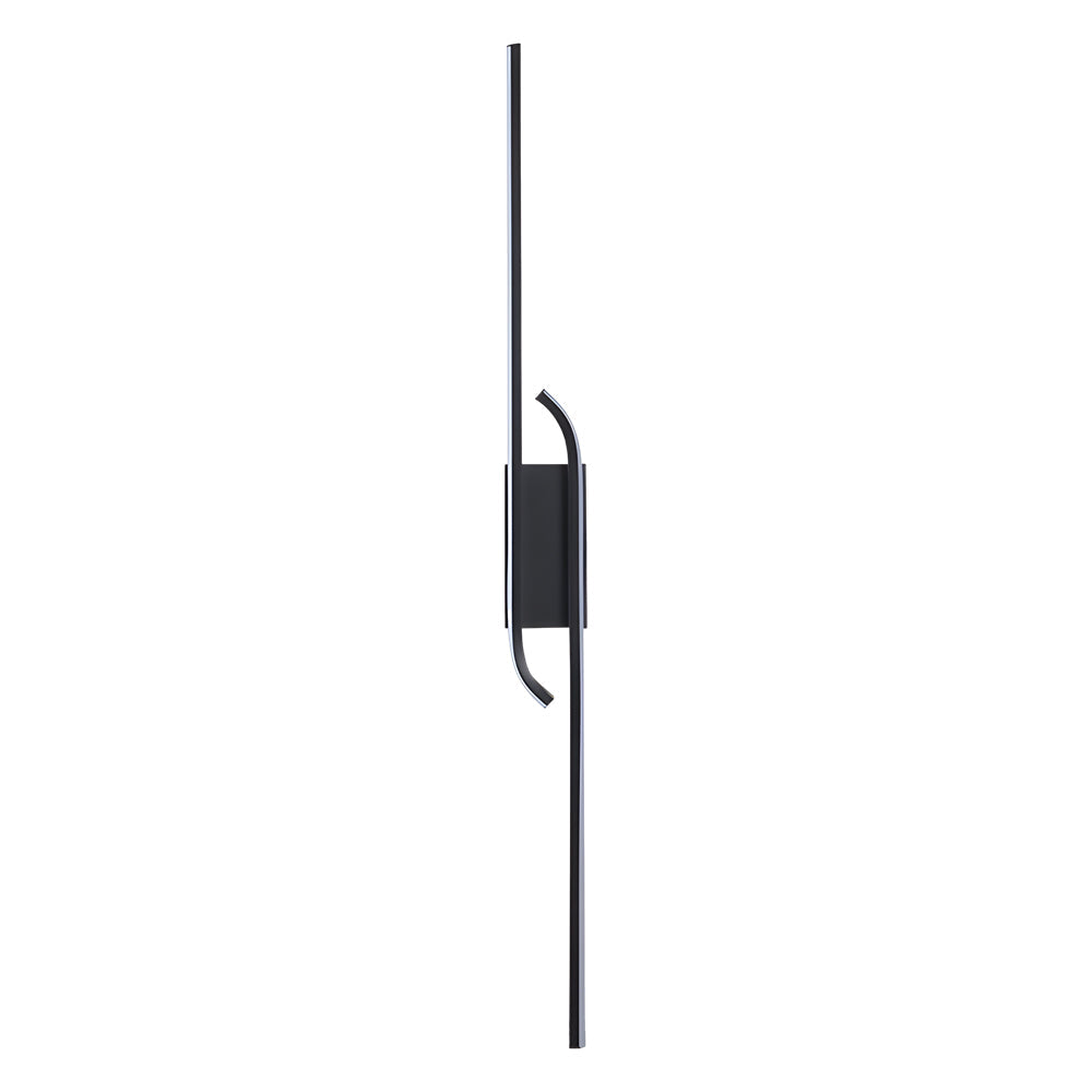Clean-Lined Long Strip Aluminum LED Black Nordic Wall Fixtures Indoor, Hardwired Wall Sconce, detail 10