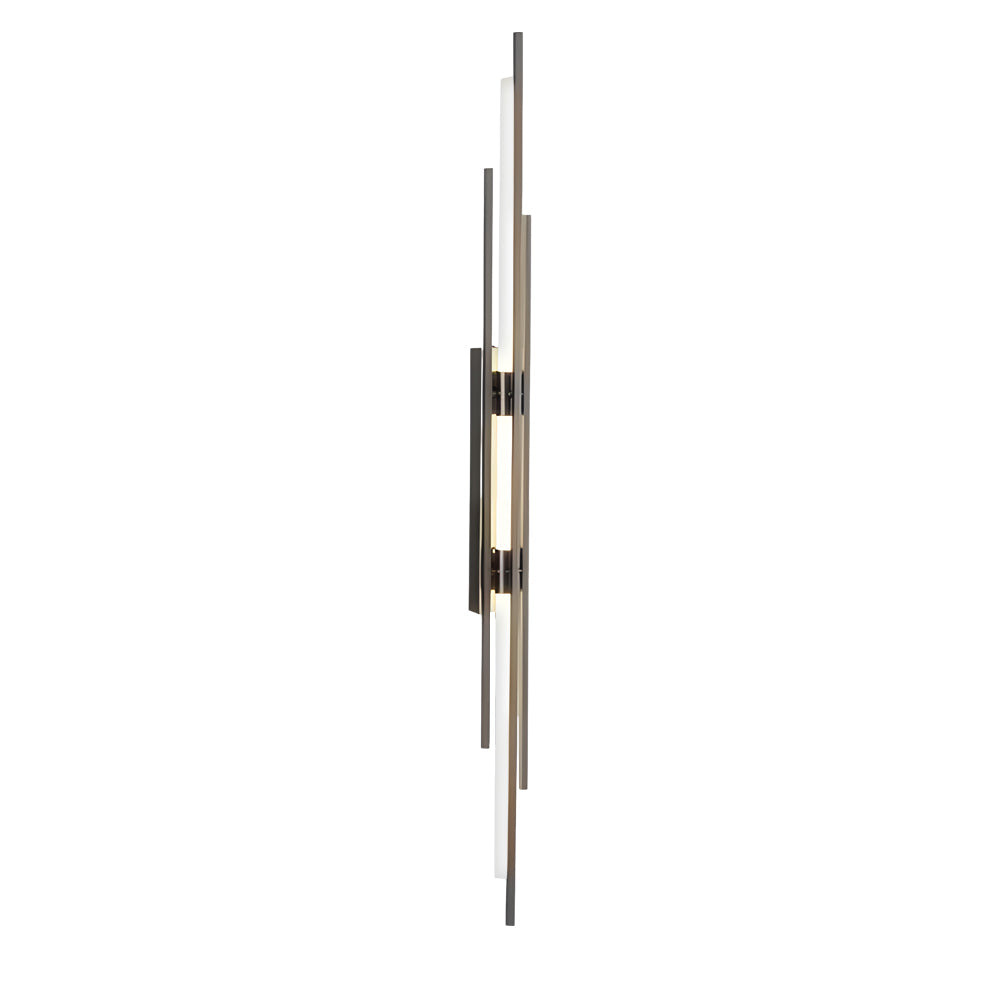 Long Strips Grille Iron Acrylic Clean Contemporary LED Wall Light, Hardwired Wall Sconce, detail 12