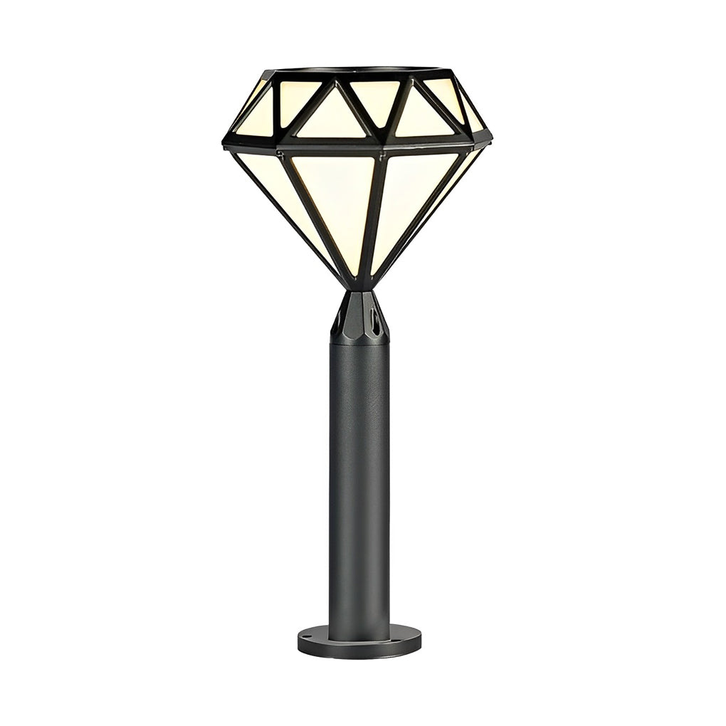Geometric Waterproof LED Intelligent Stable Black Contemporary Lawn Lamp, Outdoor Wall Light, detail 6