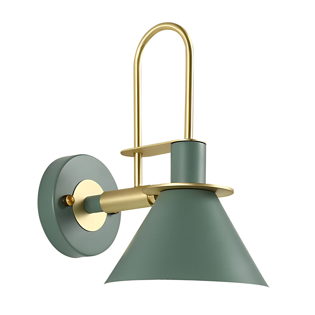 Clean-Lined Horn Shape Iron Creative Contemporary Wall Light, Bedroom Wall Sconce, detail 12