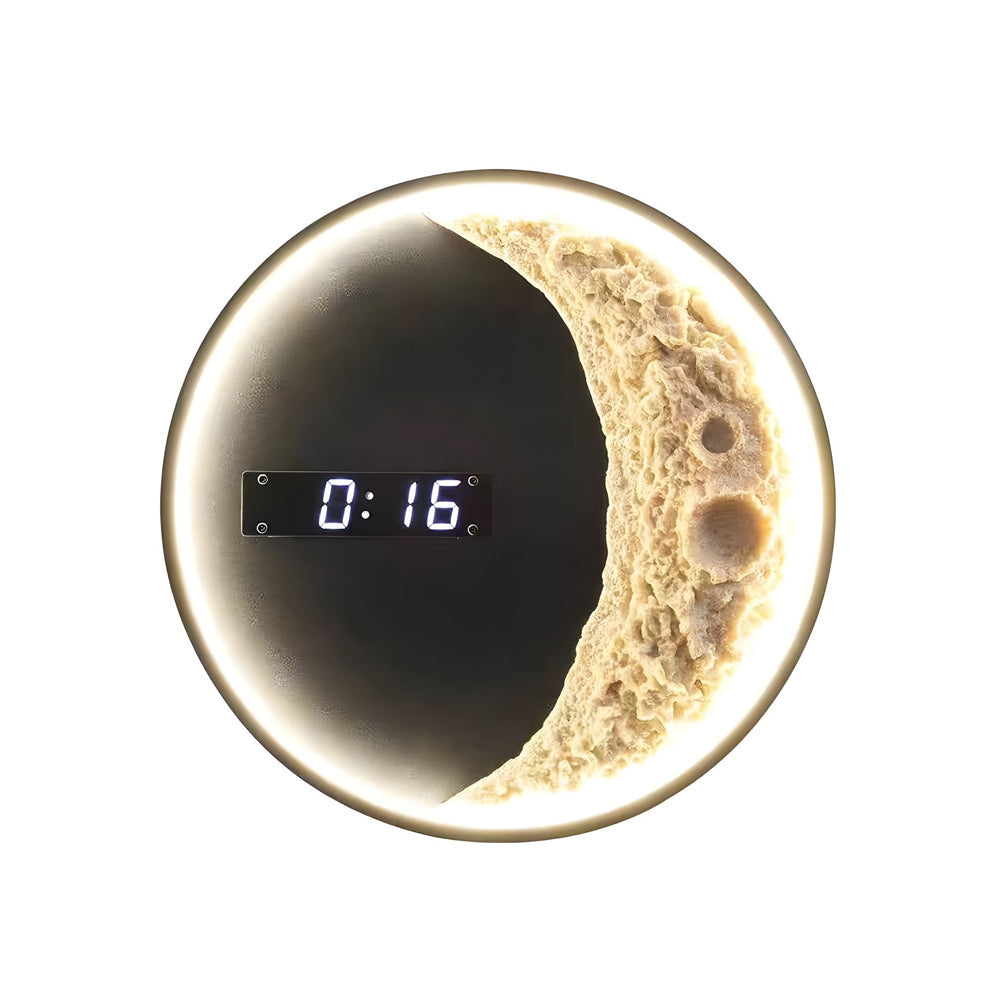 Moon LED Wall Light Wall Digital Clock Astronaut Decor 3 Color Wall Light, Hardwired Wall Sconce, detail 8