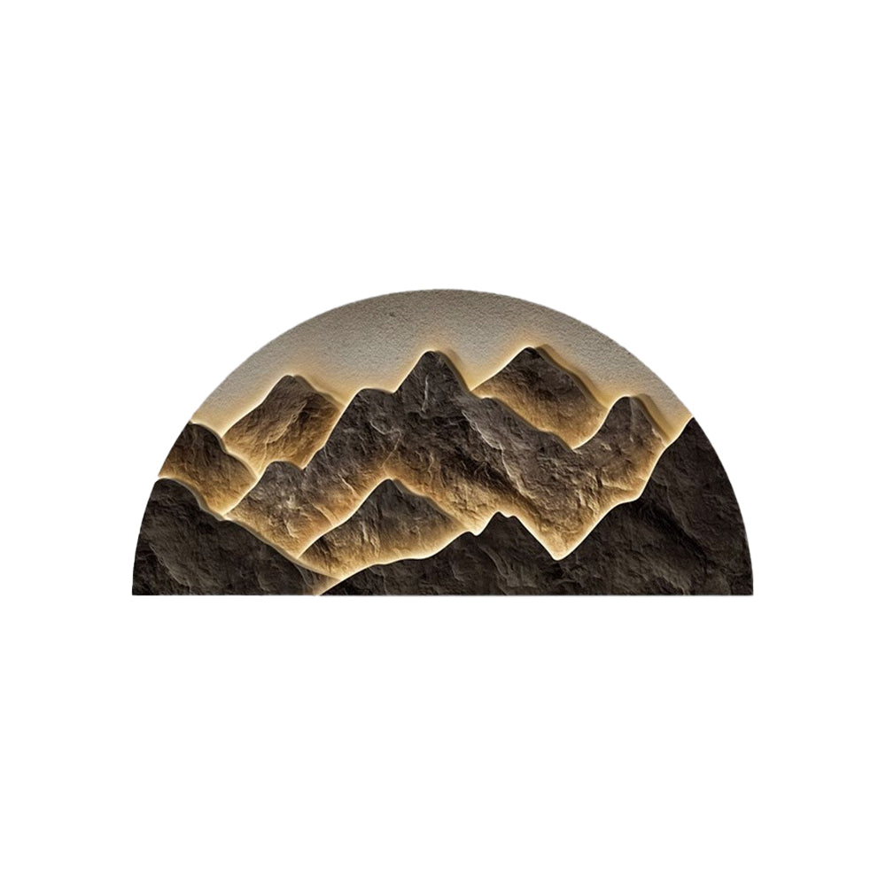 Ceramic Semicircular LED Lighting Wall Decorative Painting, Bedroom Wall Sconce, detail 6