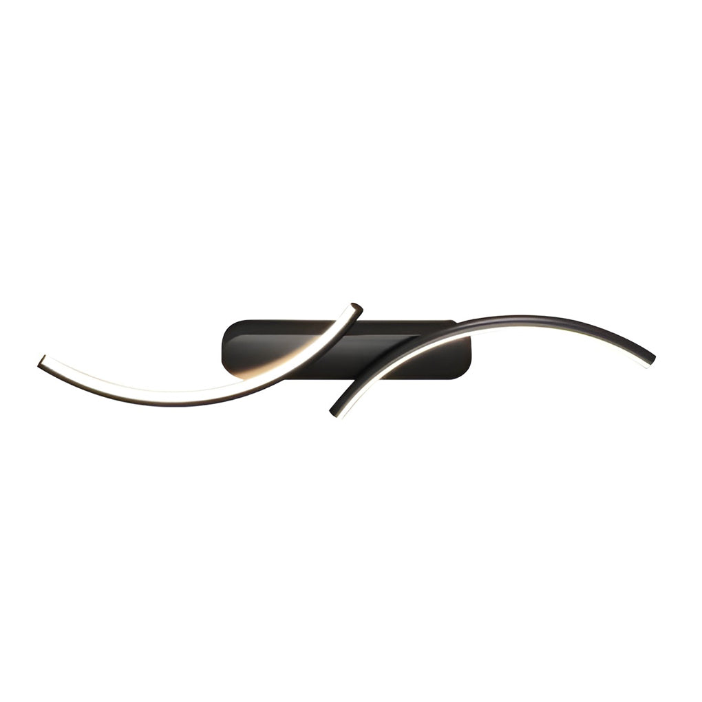 Creative S-shaped LED Three-color Light Contemporary Wall Light, Hardwired Wall Sconce, detail 8