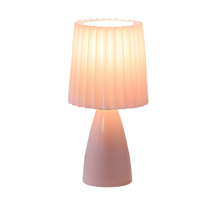 12 inch Pleated-Shade Glass Dimmable Table Light, Bedside Table Lamp, detail 7