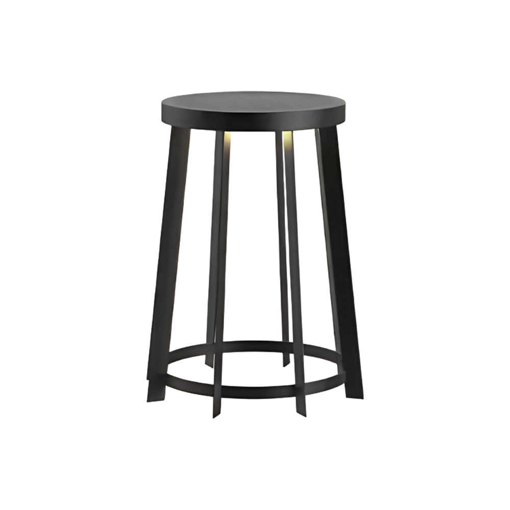 Circular Stool Multifunctional Waterproof LED Black Contemporary Solar Lights, Outdoor Wall Light, detail 8