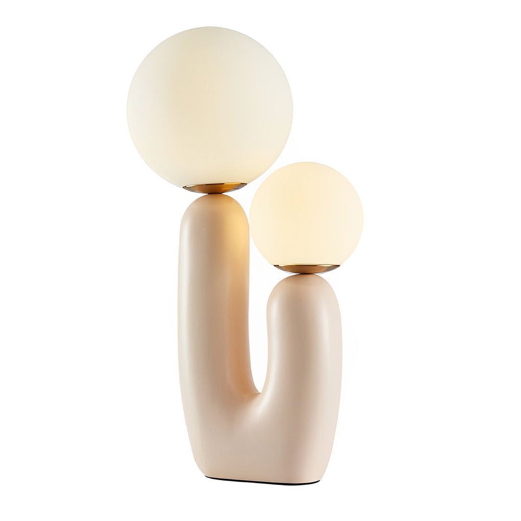2-Light Contemporary Beige Cactus LED Accent Table Light, Bedside Table Lamp, detail 7