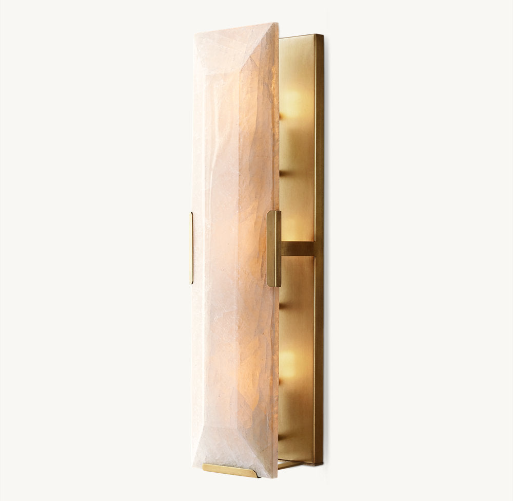 Harlow Calcite Linear Wall Light, Bedroom Wall Sconce, detail 5