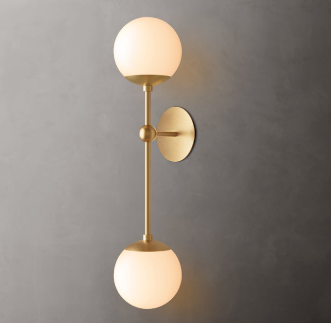 Cirque Double Wall Light, Bedroom Wall Sconce, detail 11