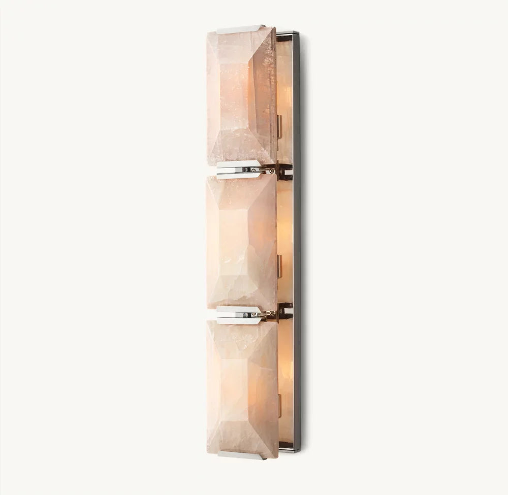 Harlow Calcite Triple Wall Light, Bedroom Wall Sconce, detail 15