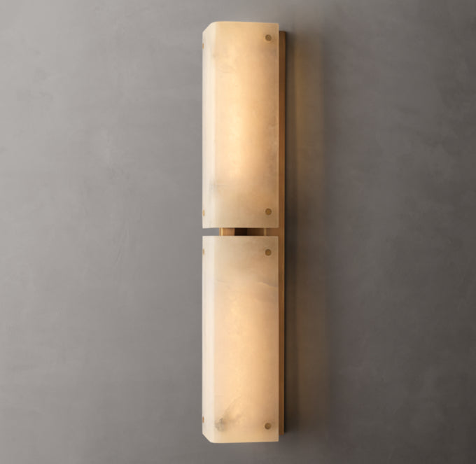 Reynard Alabaster Grand Wall Light, Bathroom Wall Sconce, detail 14