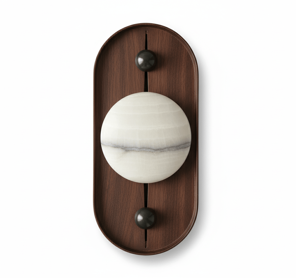 Koyan Alabaster Wall Light, Hardwired Wall Sconce, detail 19