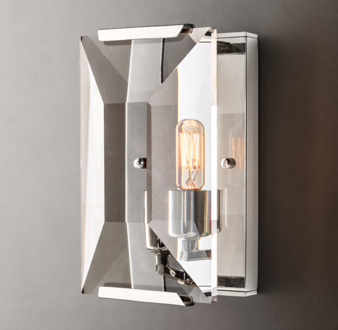 Harlow Crystal Wall Light, Bedroom Wall Sconce, detail 17