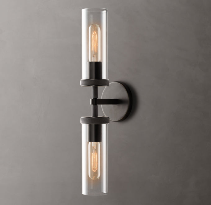 Lambeth Knurled Linear Wall Light, Bathroom Wall Sconce, detail 19
