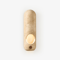 Travertine Oval Wall Light - Wall Lamp, Hardwired Wall Sconce, Metal, Dia 9cm x H 30cm