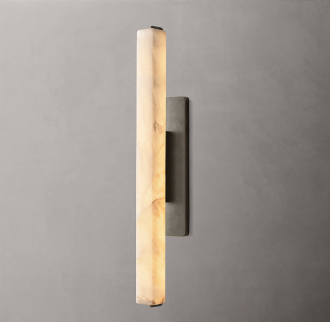 Audubon Alabaster Single Wall Light, Hardwired Wall Sconce, detail 12