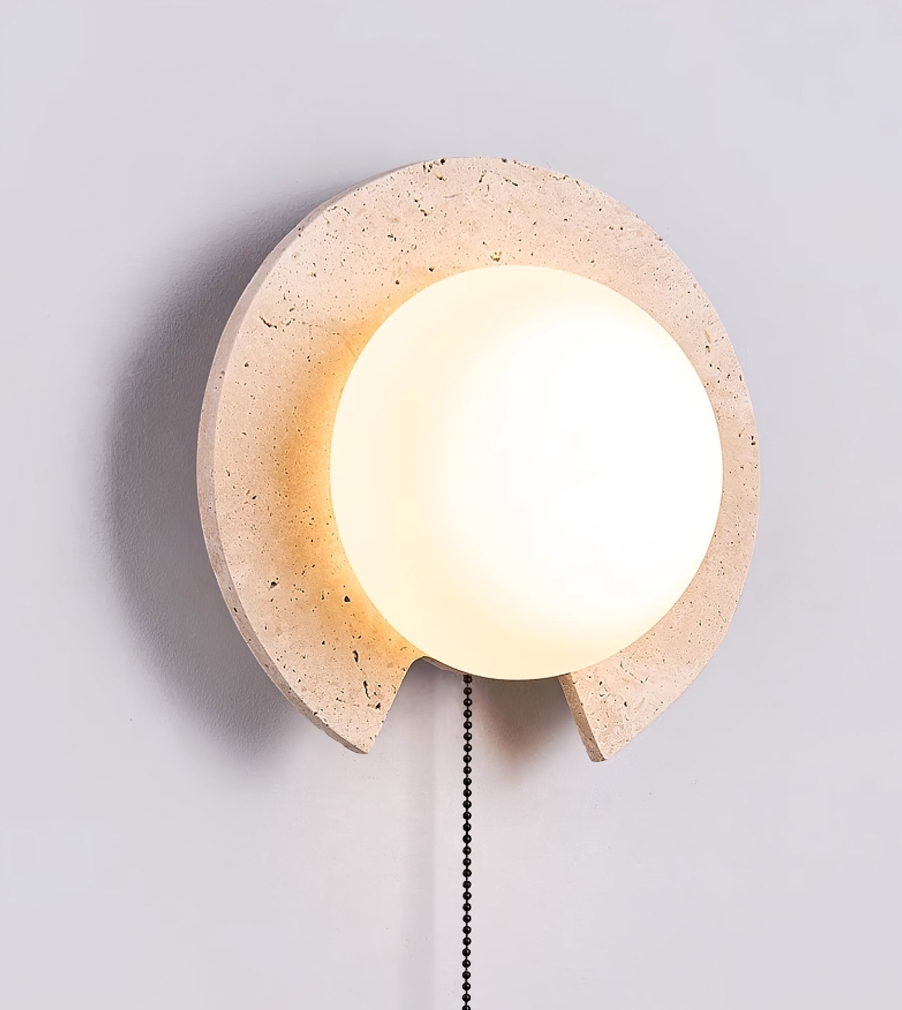 Solclip Travertine Wall Light, Hardwired Wall Sconce, detail 8