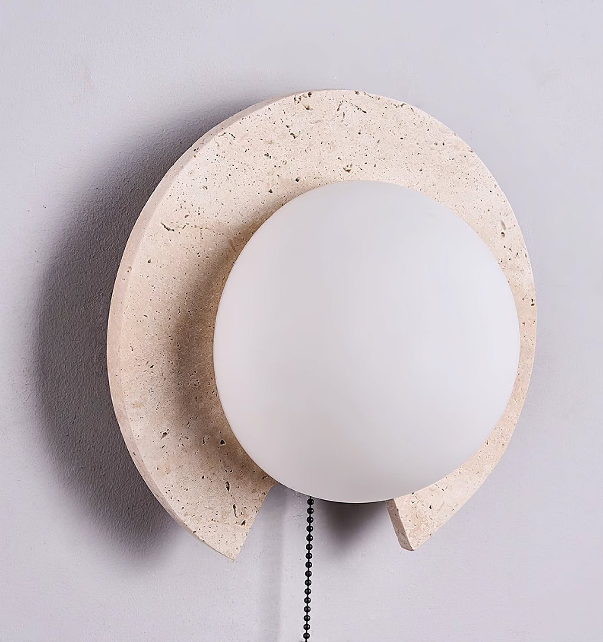 Solclip Travertine Wall Light, Hardwired Wall Sconce, detail 7