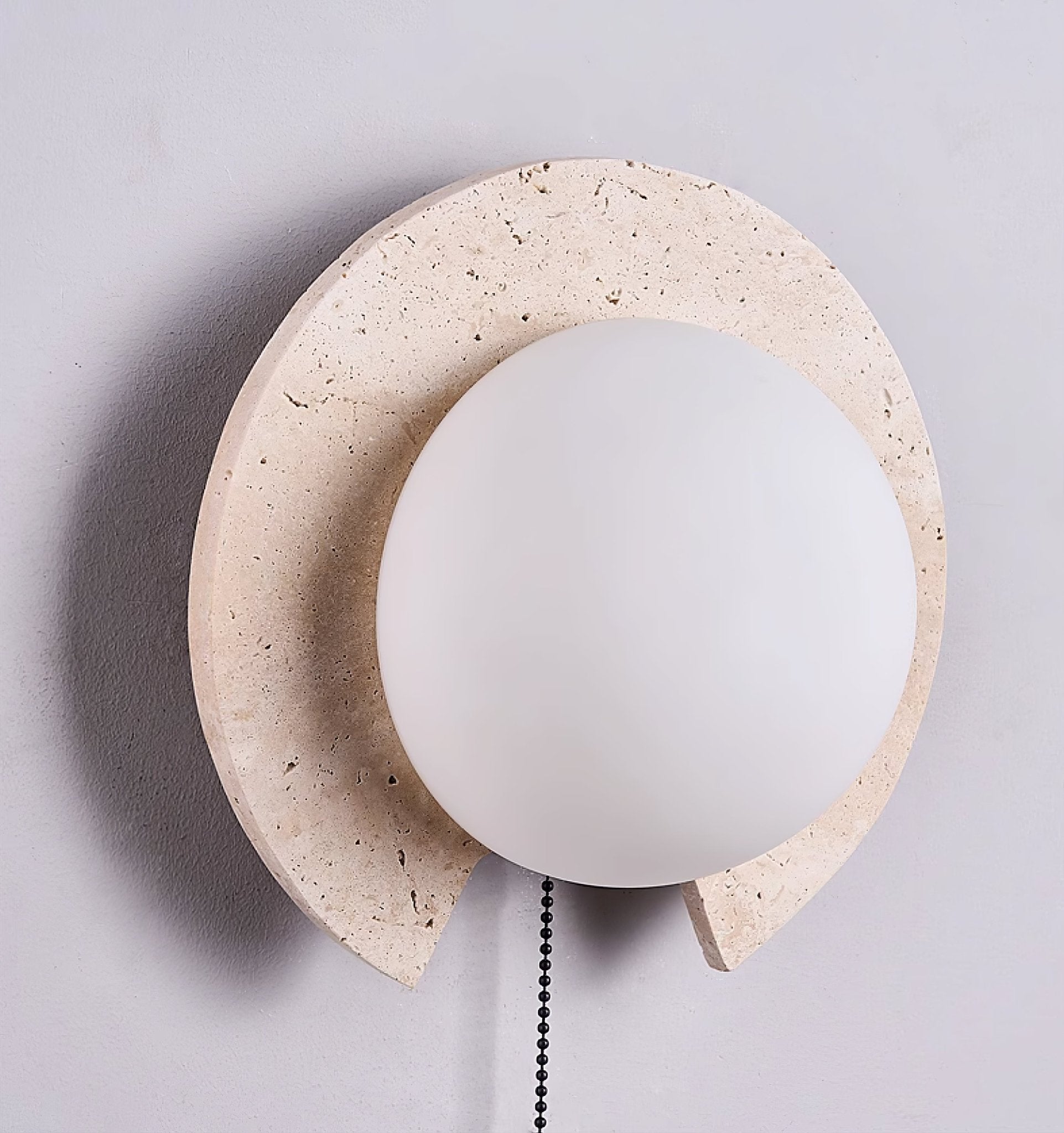 Solclip Travertine Wall Light, Hardwired Wall Sconce, detail 7