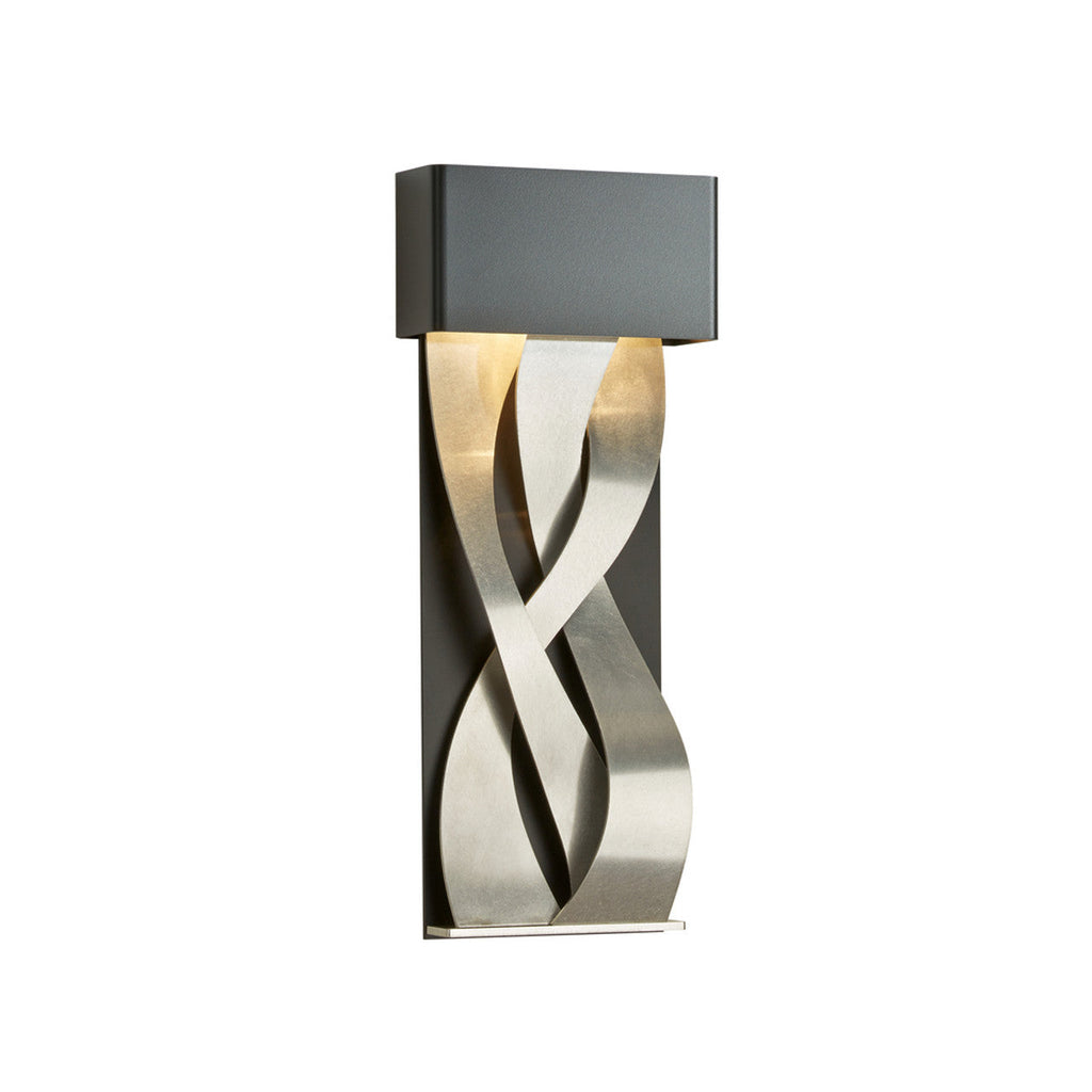 Tress Wall Light, 1-Light, LED, Sterling, Soft Gold, 23"H, Hardwired Wall Sconce, 9.5"W x 22.9"H