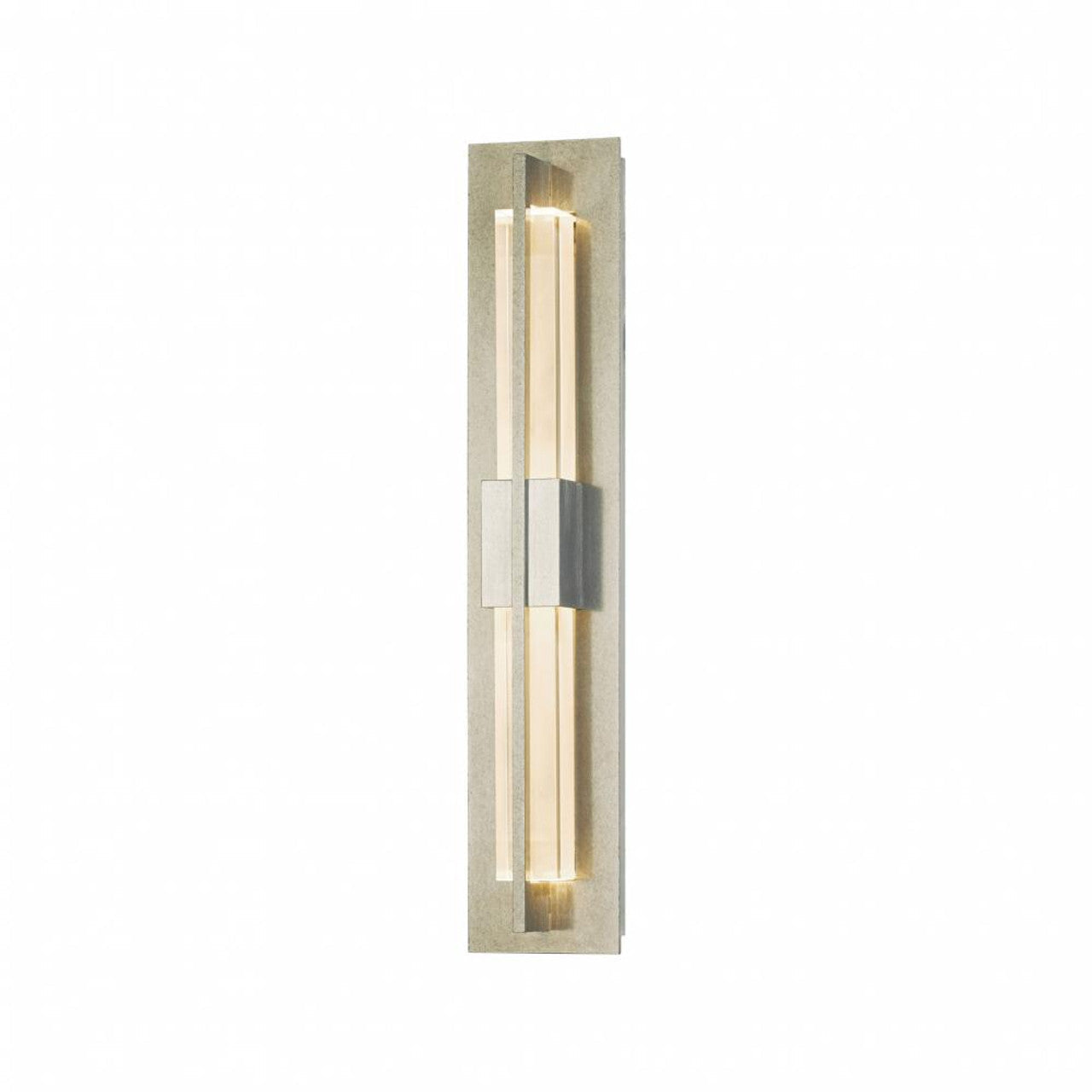 Double Axis Wall Light, 1-Light, LED, Sterling, Clear Glass, 23.5"H, Hardwired Wall Sconce, 4.6"W x 23.5"H