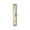 Double Axis Wall Light, 1-Light, LED, Vintage Platinum, Clear Glass, 23.5"H, Hardwired Wall Sconce, 4.6"W x 23.5"H