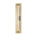 Double Axis Wall Light, 1-Light, LED, Soft Gold, Clear Glass, 23.5"H, Hardwired Wall Sconce, 4.6"W x 23.5"H