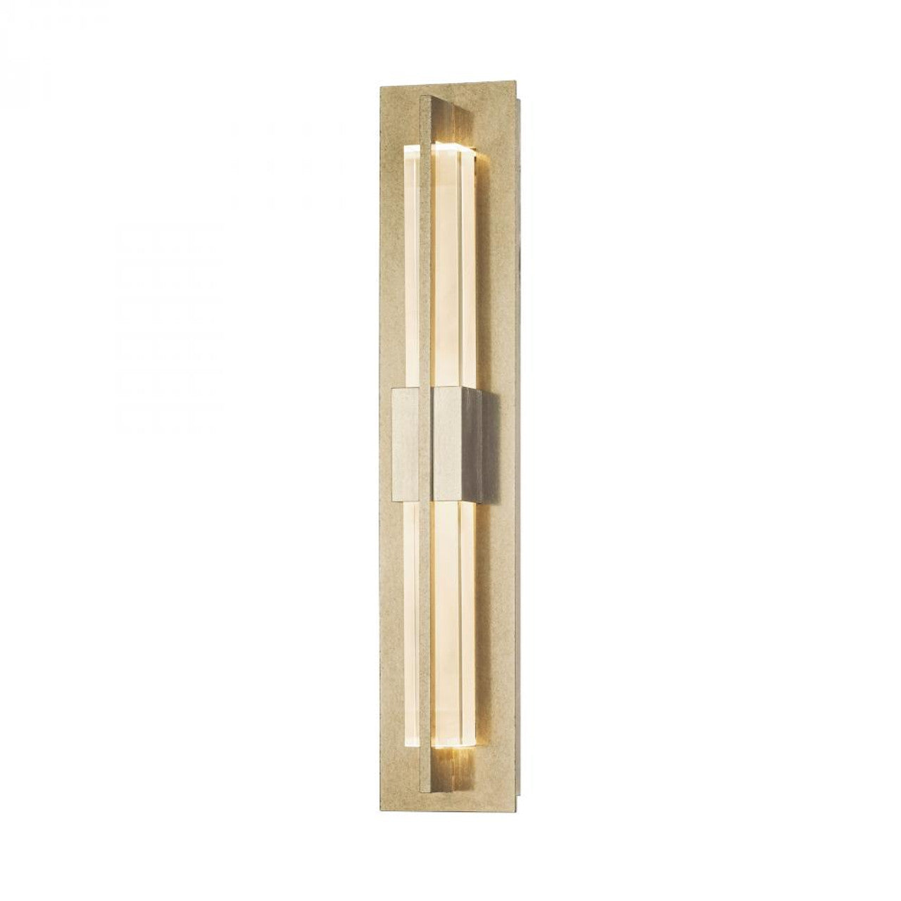Double Axis Wall Light, 1-Light, LED, Soft Gold, Clear Glass, 23.5"H, Hardwired Wall Sconce, 4.6"W x 23.5"H