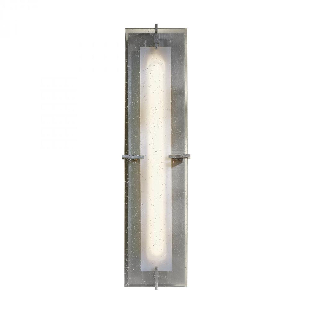 Ethos Exterior Wall Light, 1-Light, LED, Soft Gold, Seeded Clear Glass, 22.25"H, Outdoor Wall Light, 5.8"W x 22.2"H